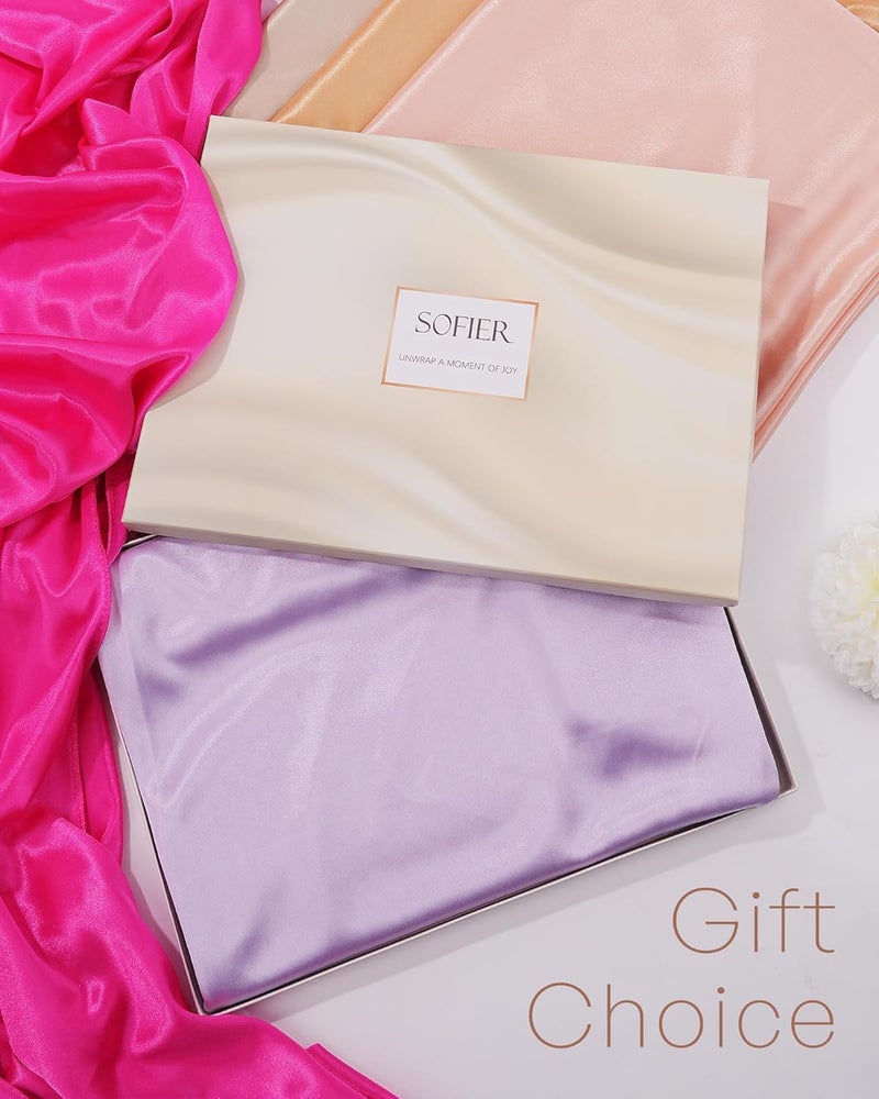 Sofier Satin Shawl Wraps for Women Evening Dresses Wedding Bridal Party Silky Scarf Formal Cover Up Bridesmaid Gifts - Image 5